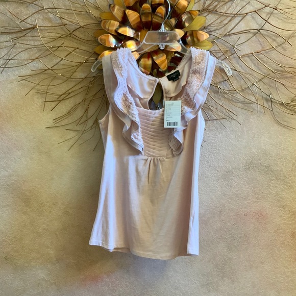 NWT Deletta S Anthropologie rose sleeveless blouse - Picture 2 of 6